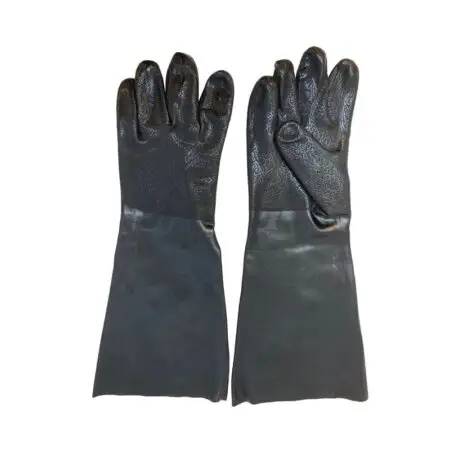 black work gloves feature abrasion-resistant materials