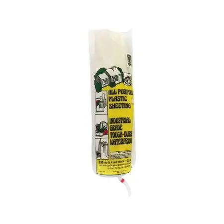 Clear Plastic Cloth, 10 x 25, 3mil - Case of 6